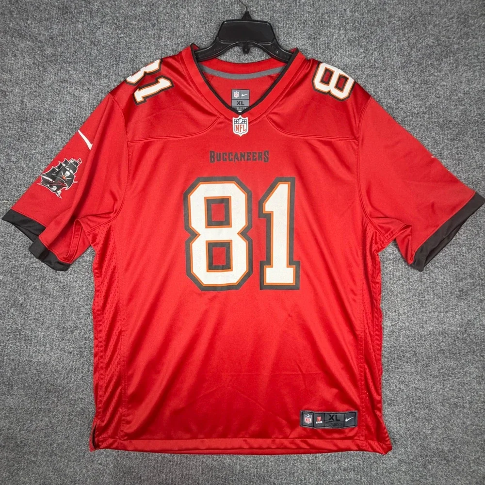 Nike Tampa Bay Buccaneers Antonio Brown 81 NFL Jersey Red Mens XL On Field